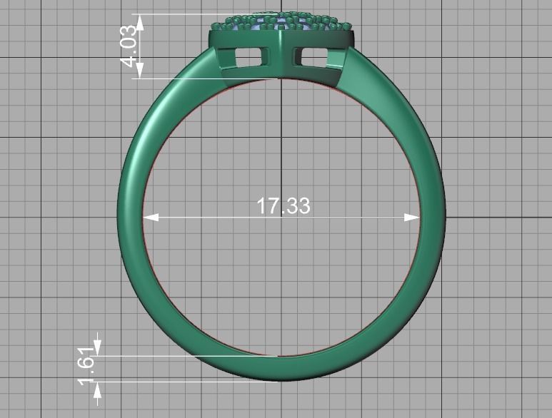 Tiny Heart Ring and Small Heart Pendant Jewelry set 3D Model Collection_16