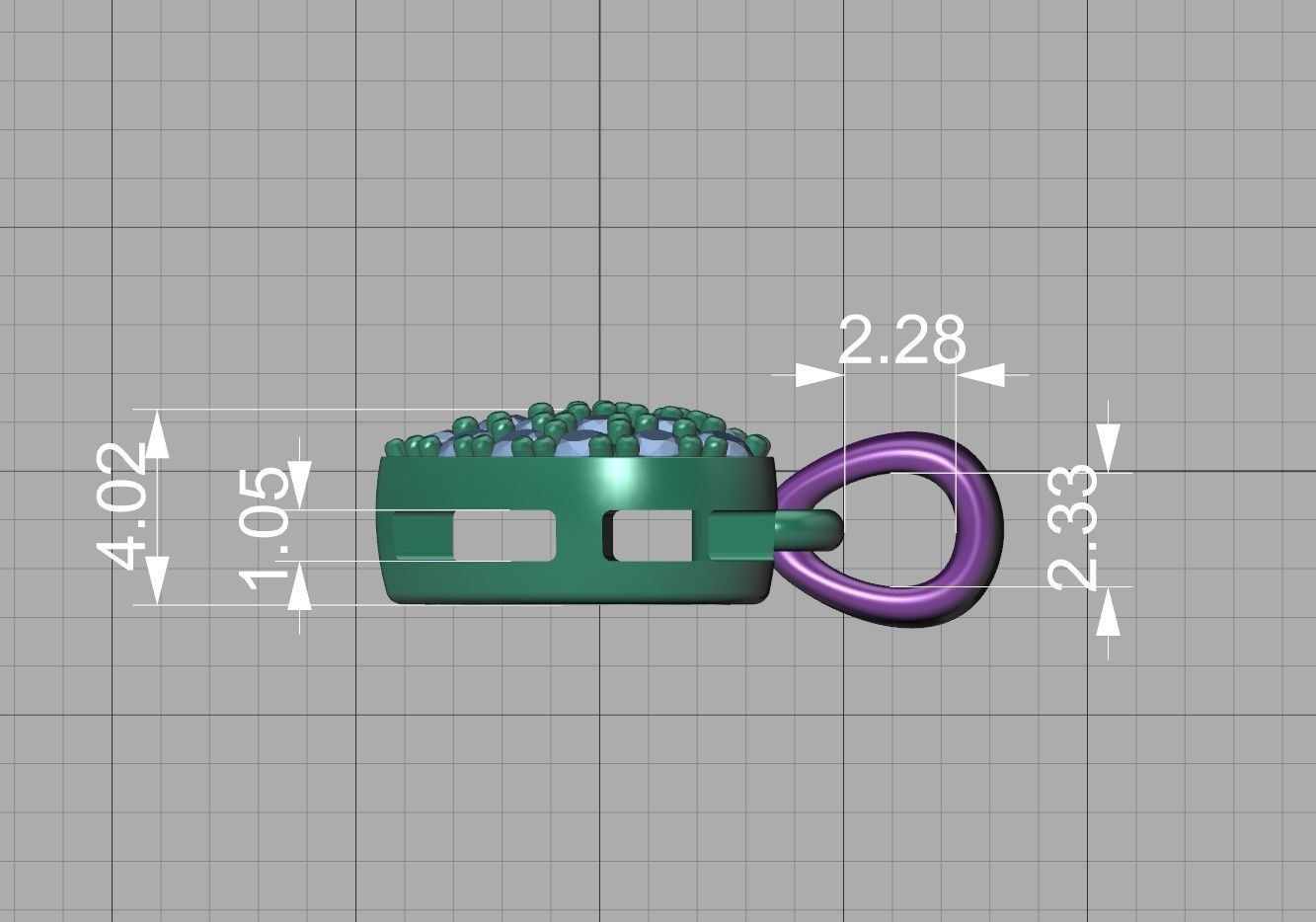 Tiny Heart Ring and Small Heart Pendant Jewelry set 3D Model Collection_39