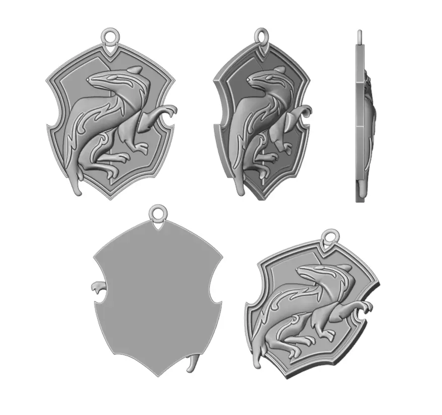 Hogwarts Legacy pendant Hufflepuff 3D print model