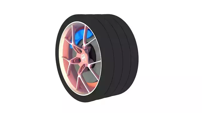 Bugatti wheel  Free 3D model