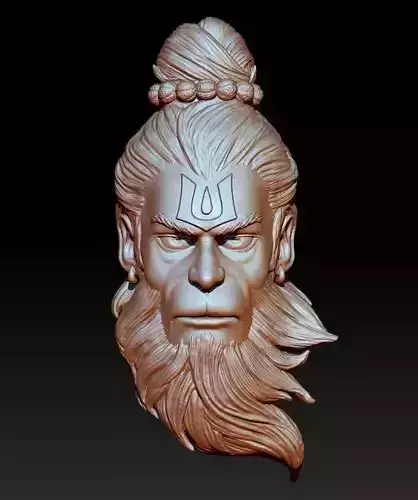 Hanuman Face Pendant