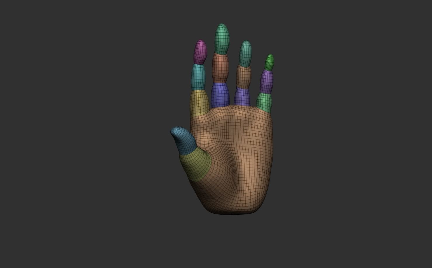 Base mesh hand block out 3D model 3D model_5