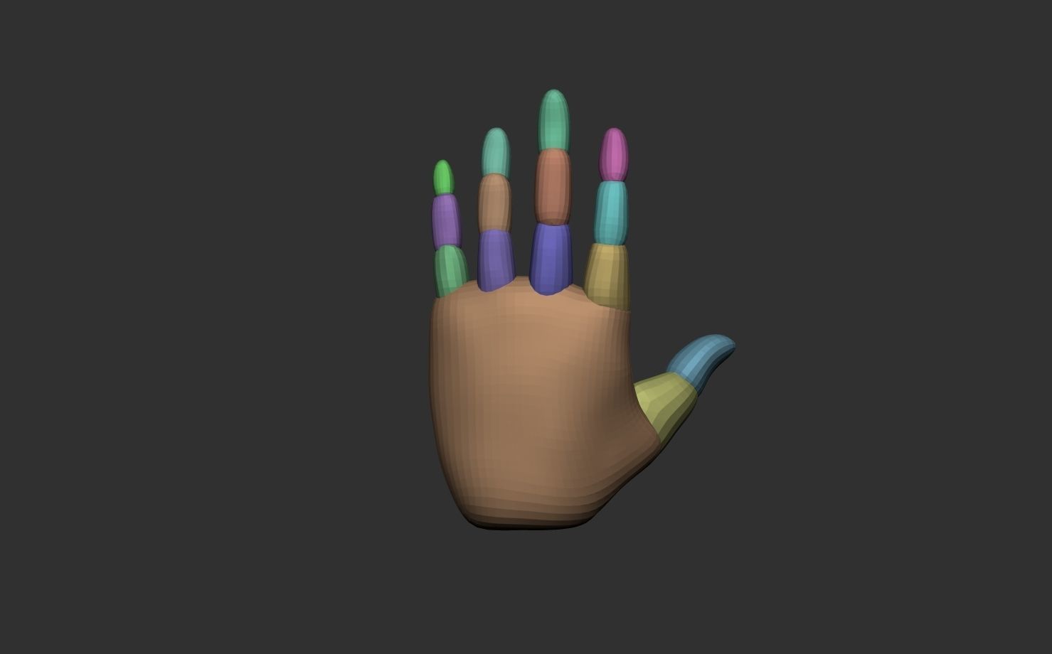 Base mesh hand block out 3D model 3D model_1