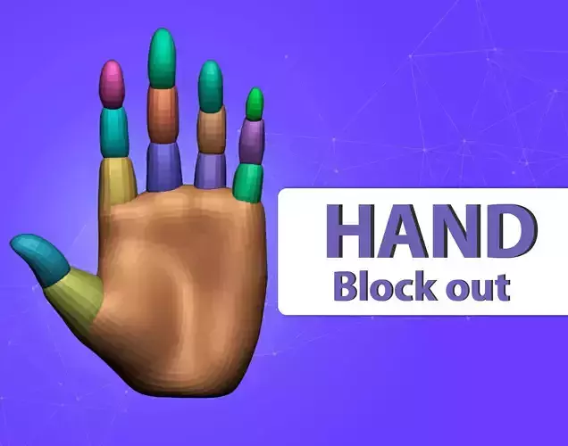 Base mesh hand block out 3D model 3D model