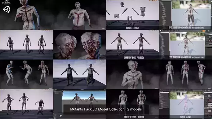 Mutants Pack 3D Model Collection