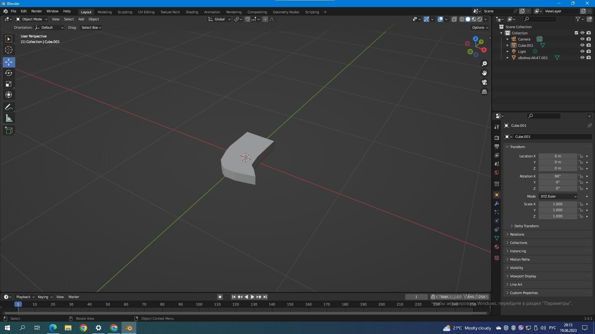 AK-47 Low-poly 3D model_4
