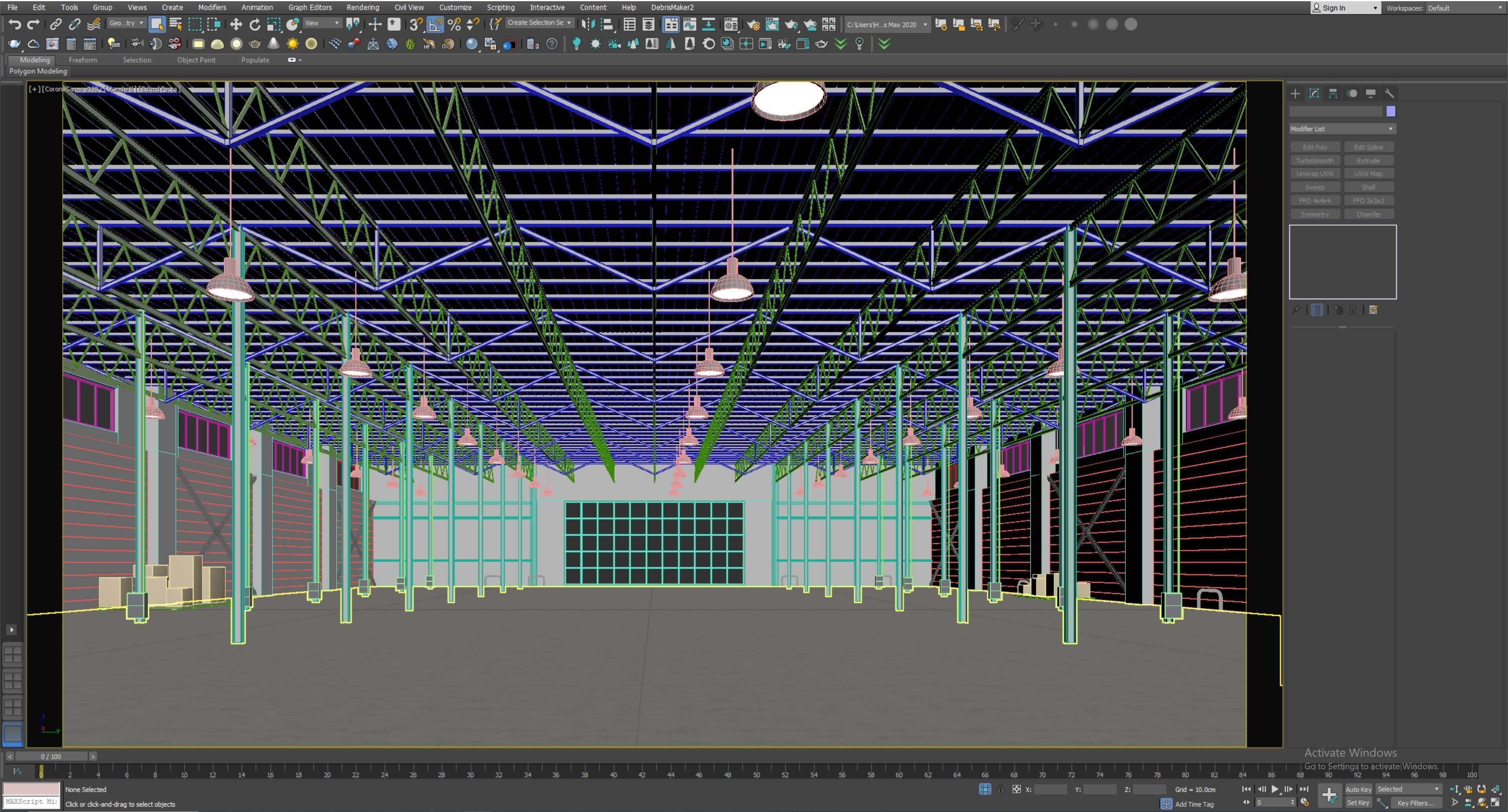 low poly warehouse 08 Low-poly 3D model_13