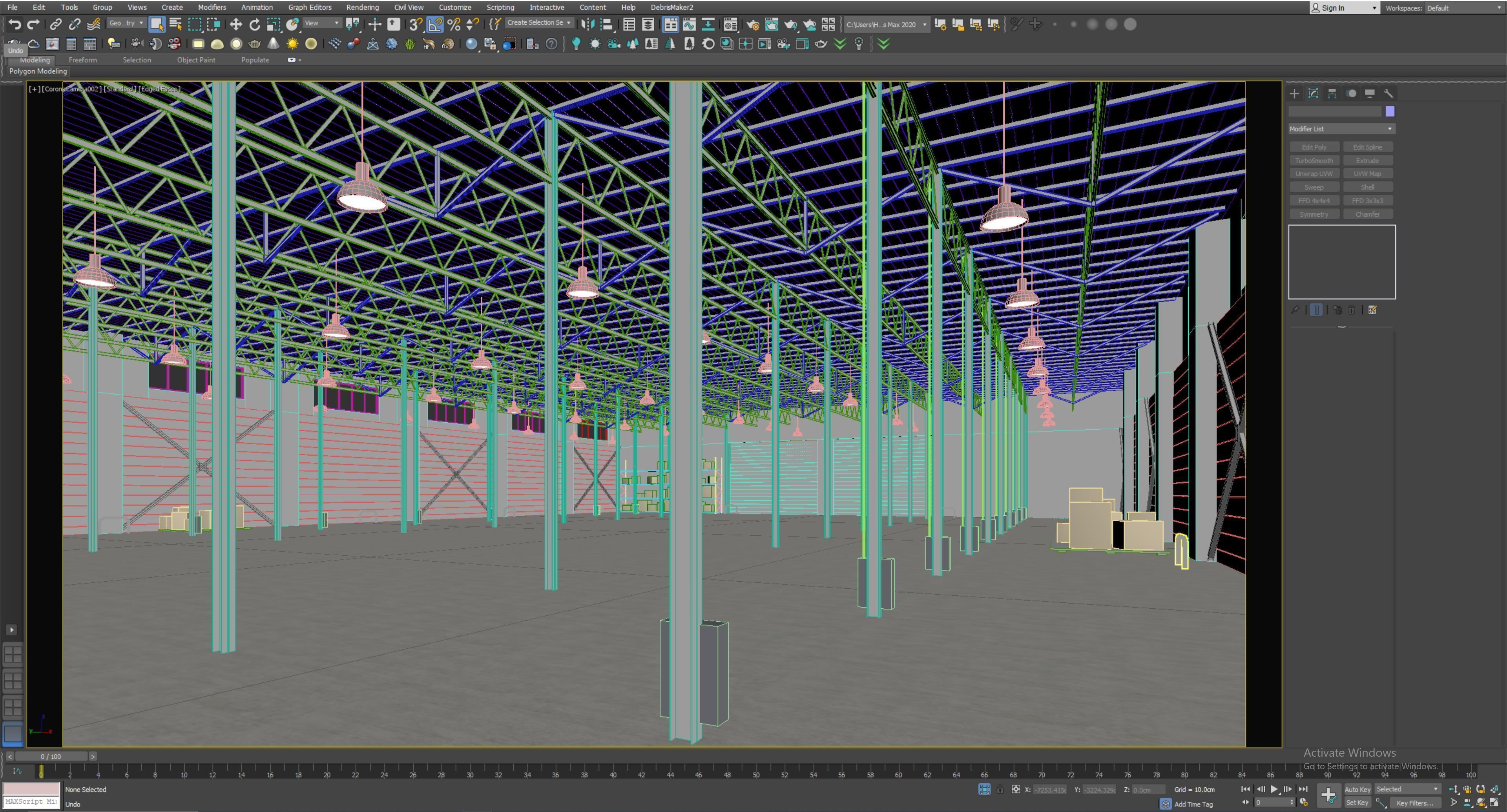 low poly warehouse 08 Low-poly 3D model_12