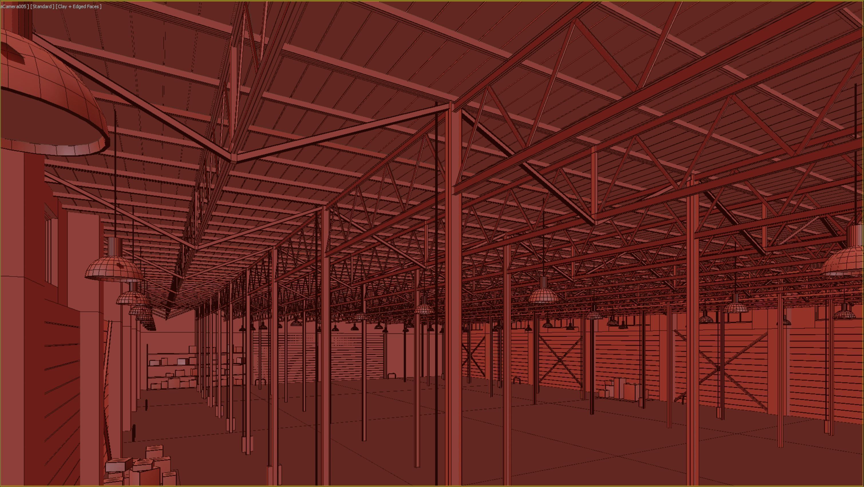 low poly warehouse 08 Low-poly 3D model_10