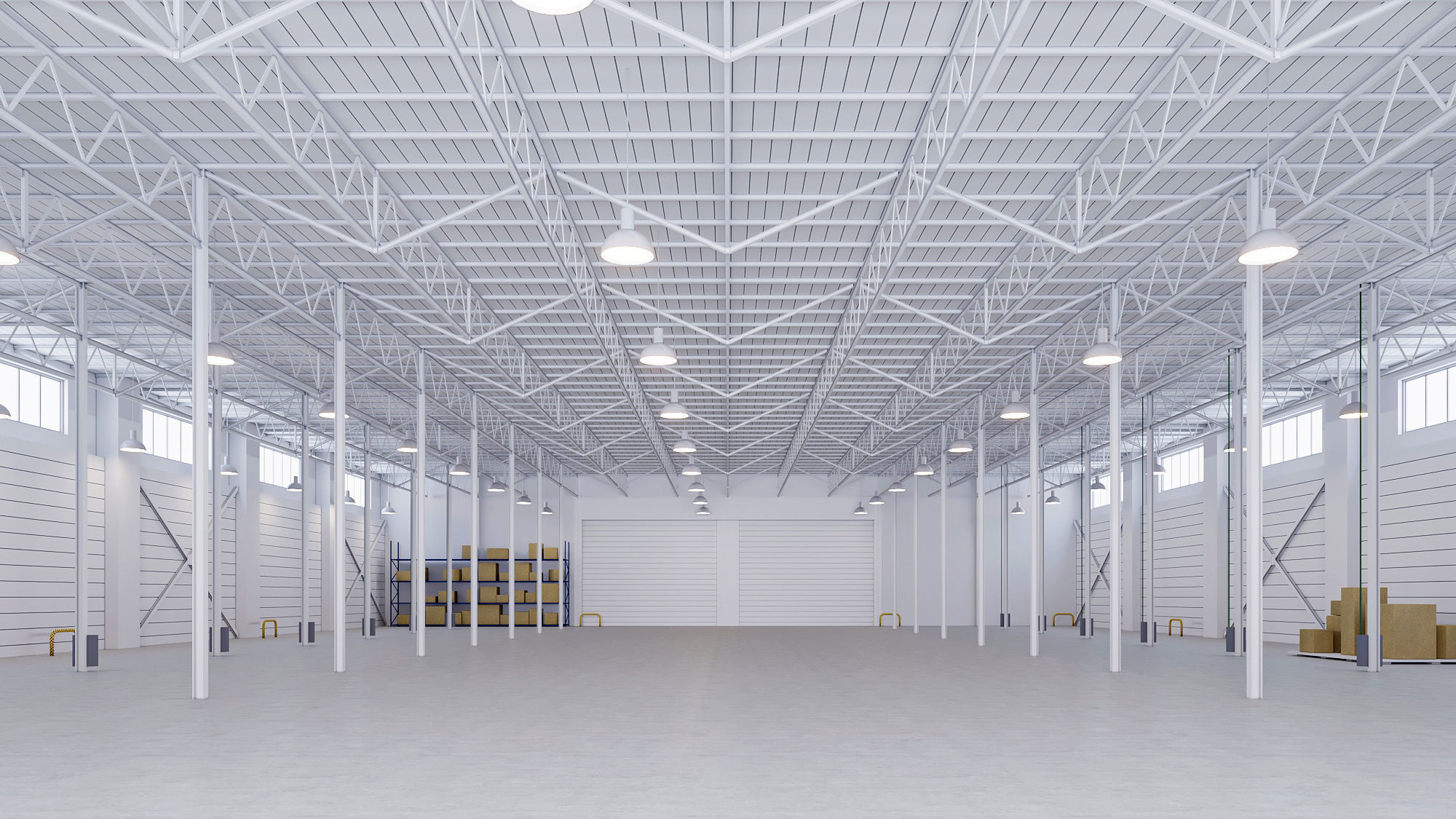 low poly warehouse 08 Low-poly 3D model_5