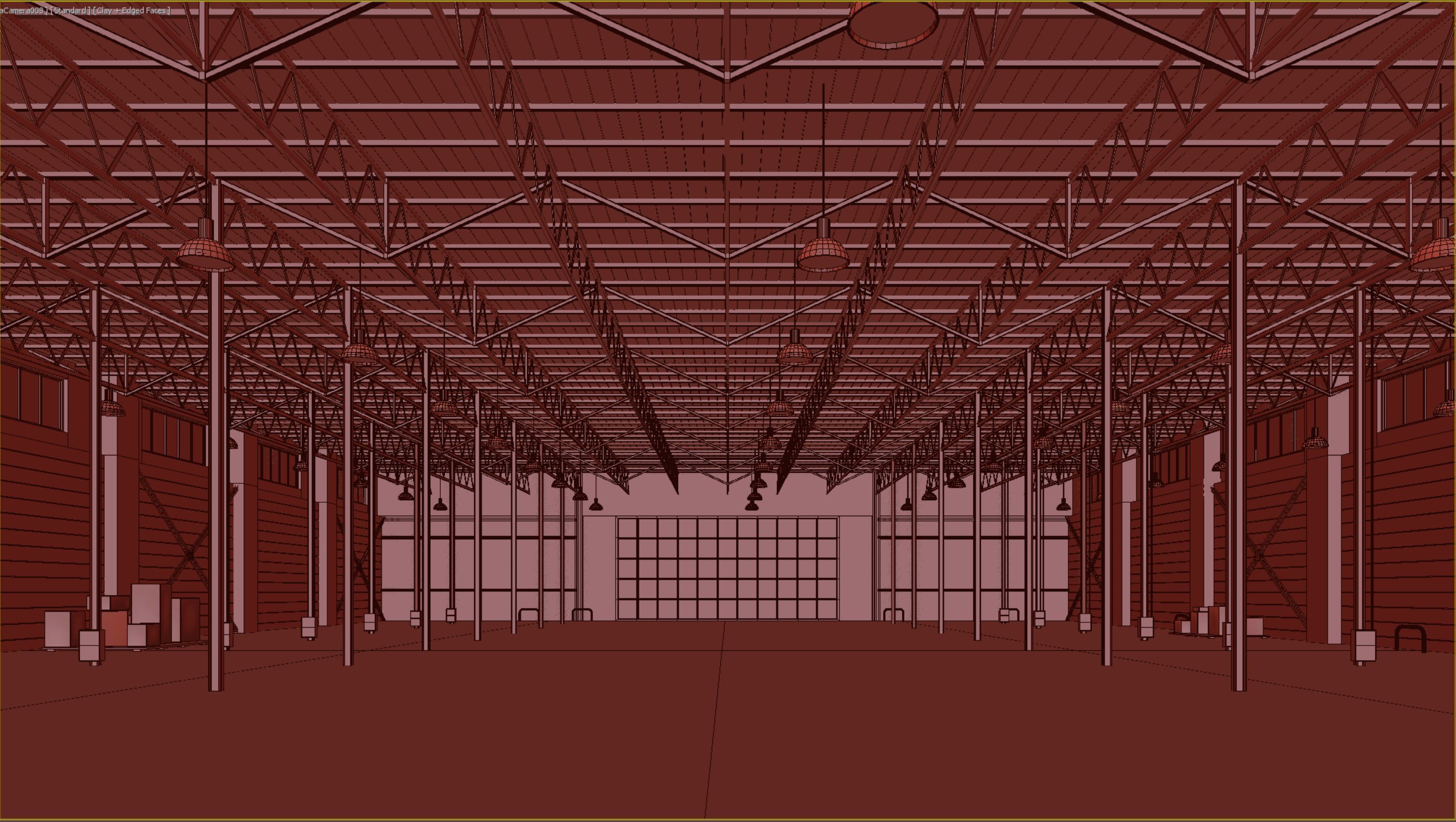 low poly warehouse 08 Low-poly 3D model_8