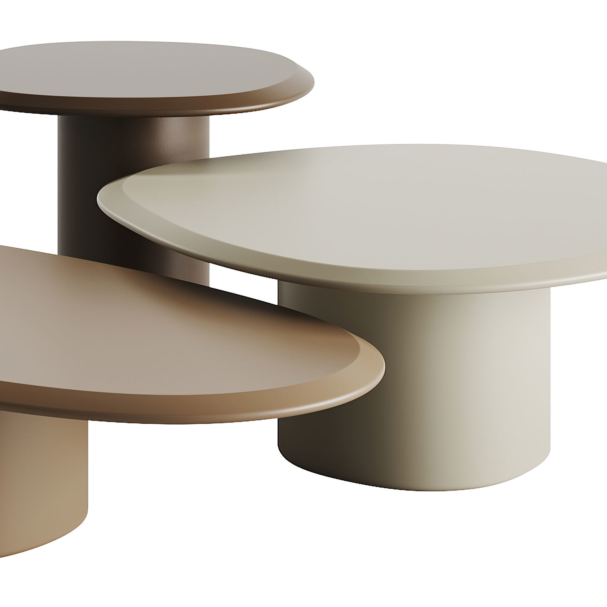 Carpanese Home Pebble Coffee Table Rising Collection Low-poly 3D model_2