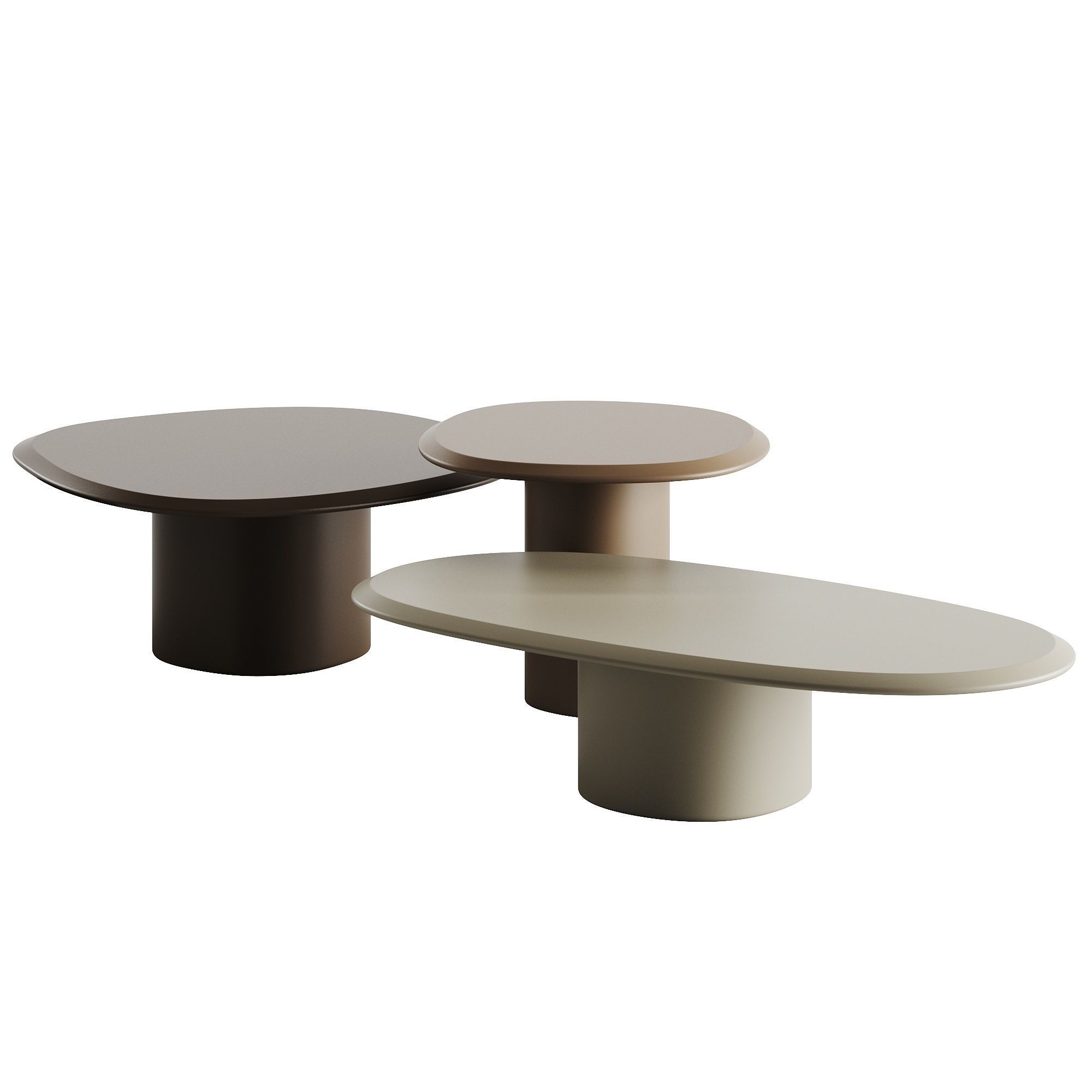 Carpanese Home Pebble Coffee Table Rising Collection Low-poly 3D model_4
