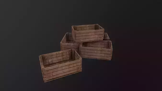 Wooden Box 3D Model