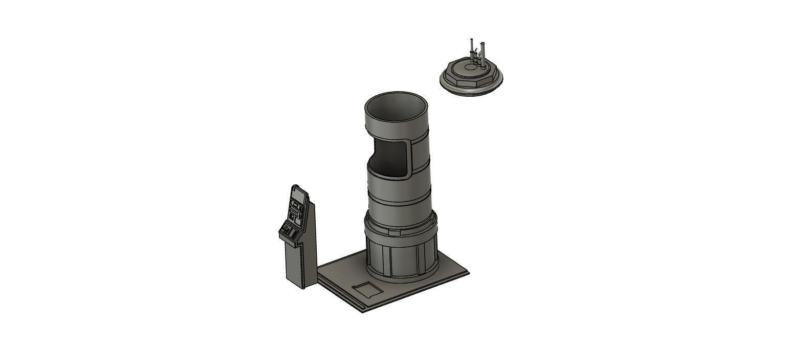 Star Wars custom Articulated Mof Gideon clone cabin 3D print model_5