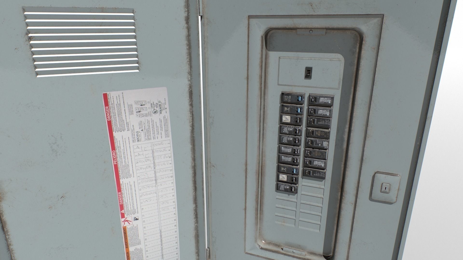 Fuse box Low-poly 3D model_4