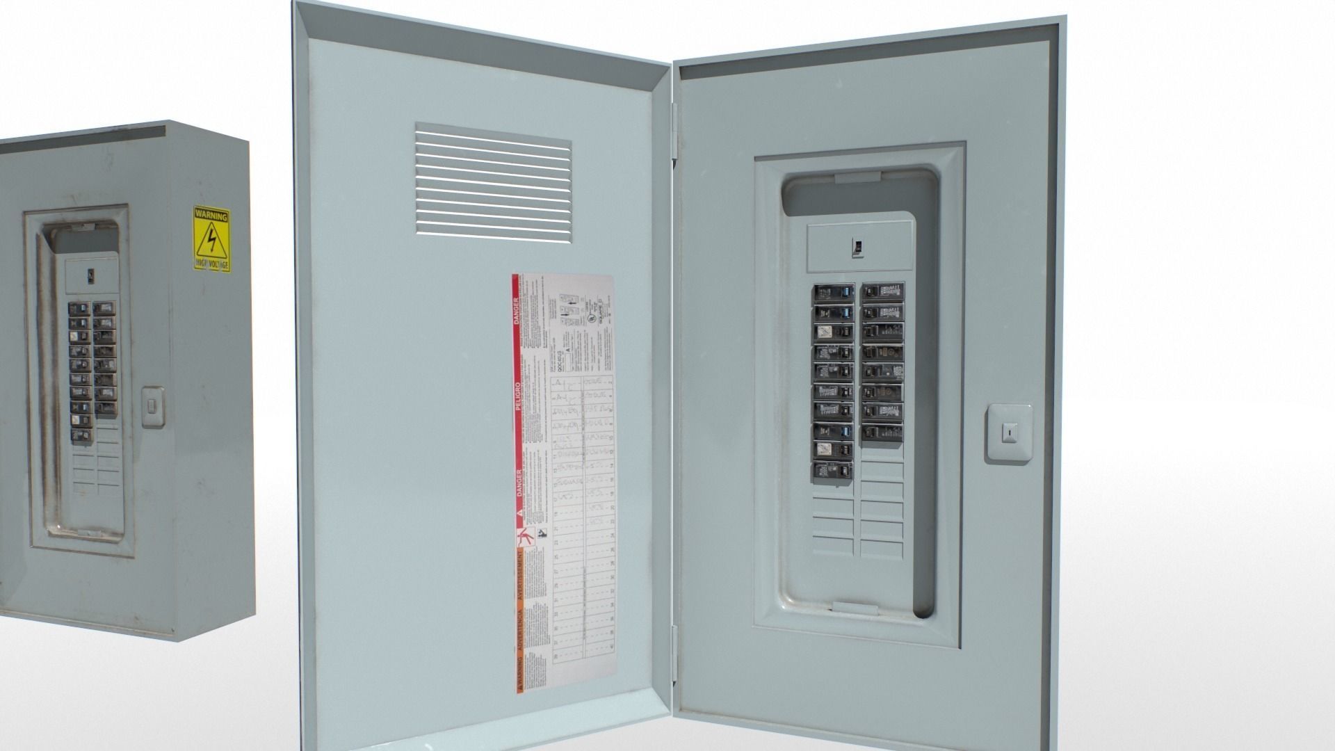 Fuse box Low-poly 3D model_5