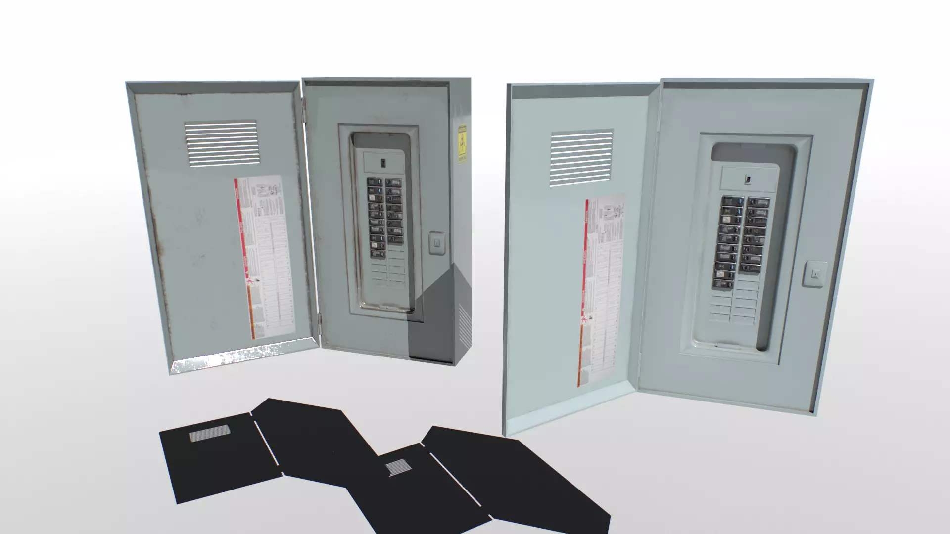 Fuse box Low-poly 3D model_0