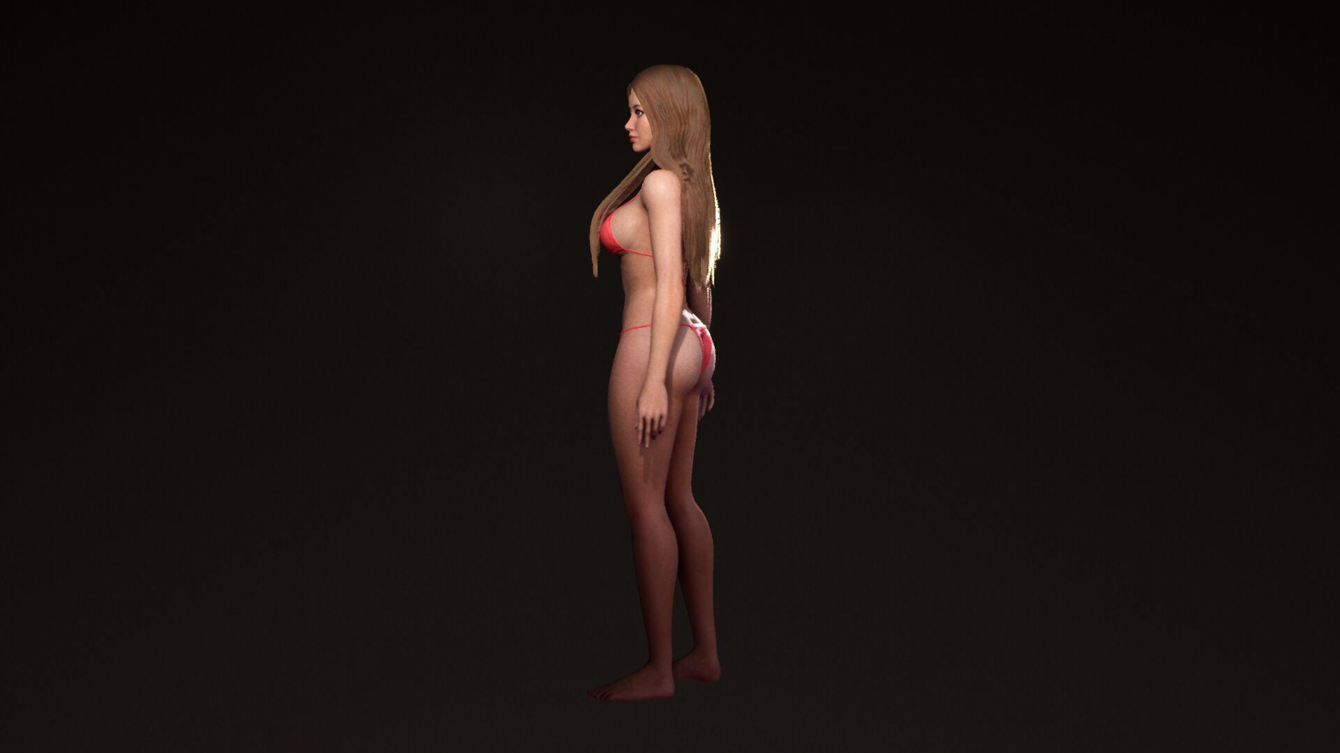 F2 Cyber Girl Pandora - Rigged Modular Game Character Low-poly 3D model_40
