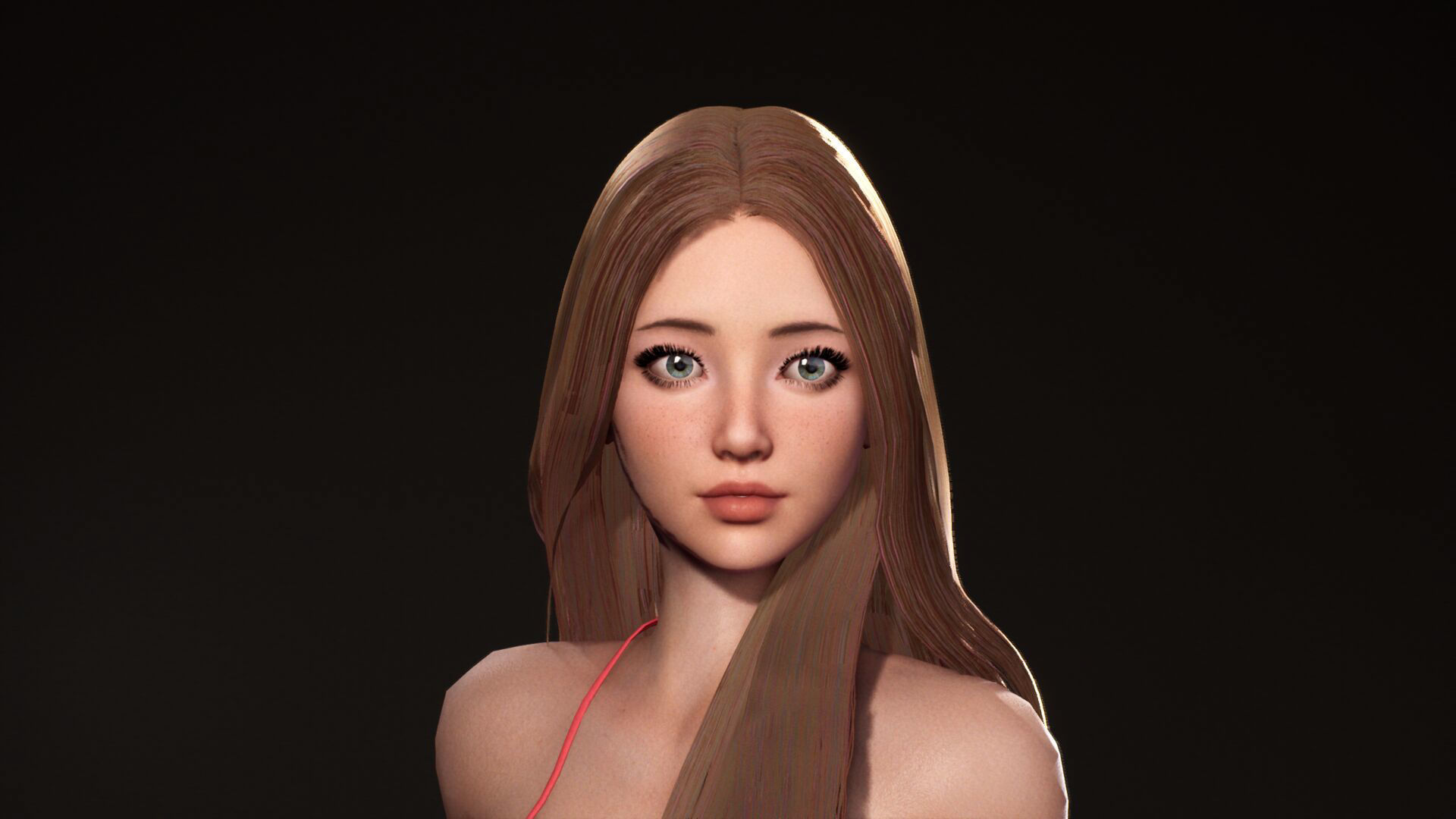 F2 Cyber Girl Pandora - Rigged Modular Game Character Low-poly 3D model_39