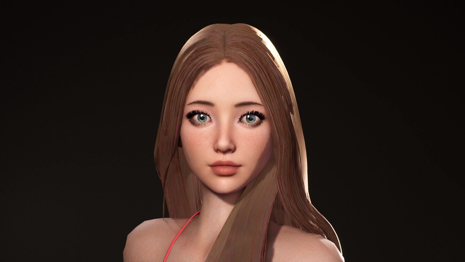 F2 Cyber Girl Pandora - Rigged Modular Game Character Low-poly 3D model_32