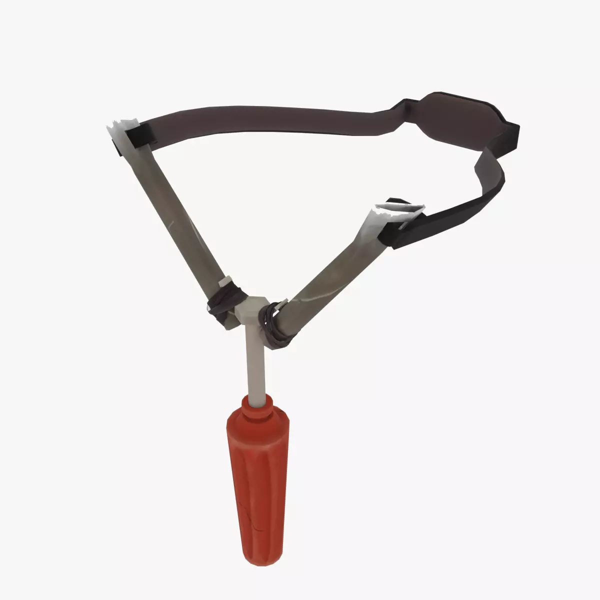 Hand Crafted Slingshot Low-poly 3D model