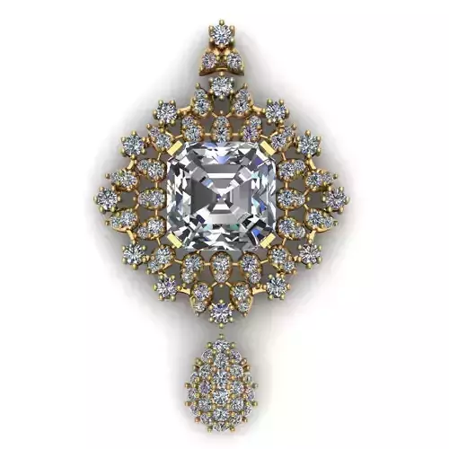 Tradiotional Diamond Pandent 3D print model