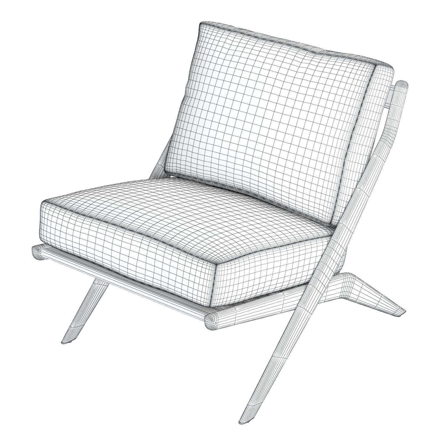 Crate and Barrel Pose Armchair 3D model_8