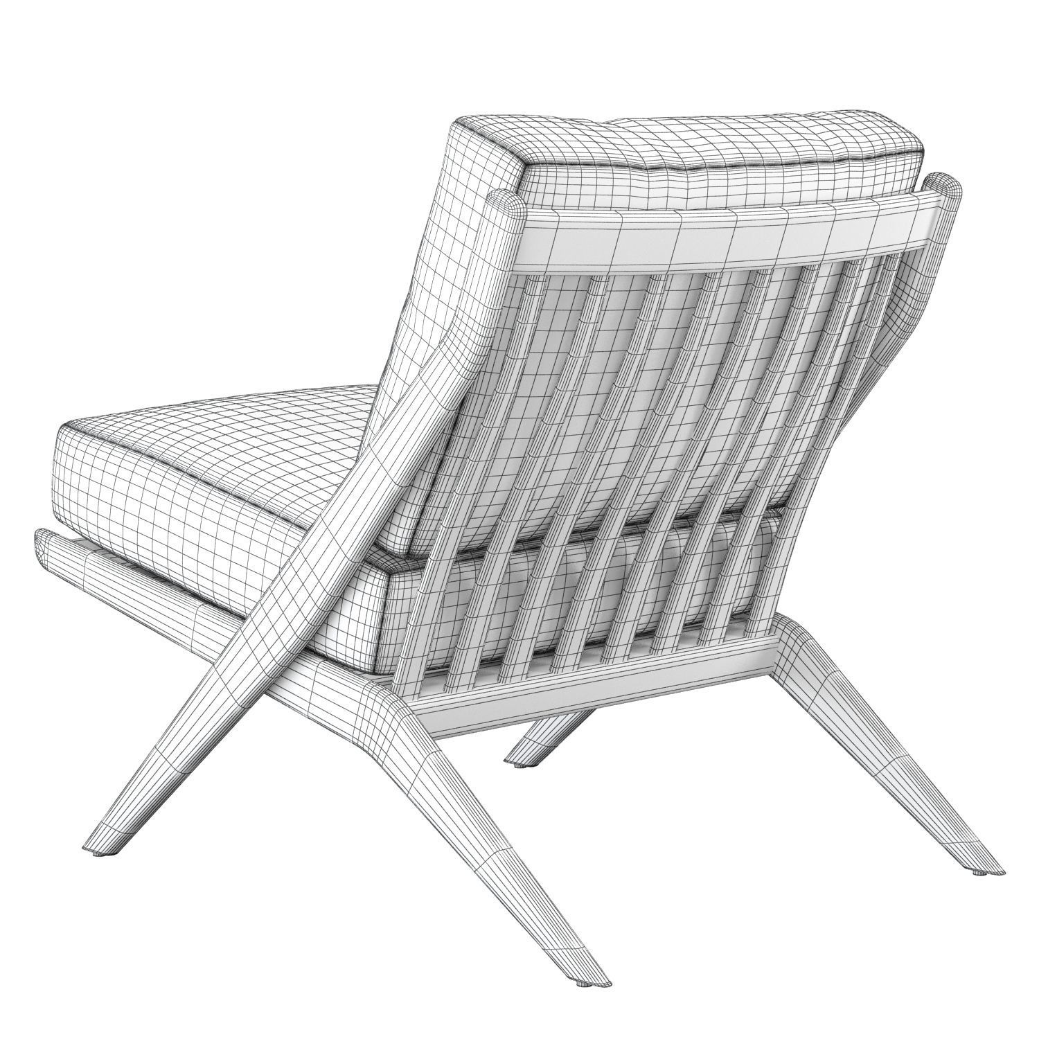 Crate and Barrel Pose Armchair 3D model_9