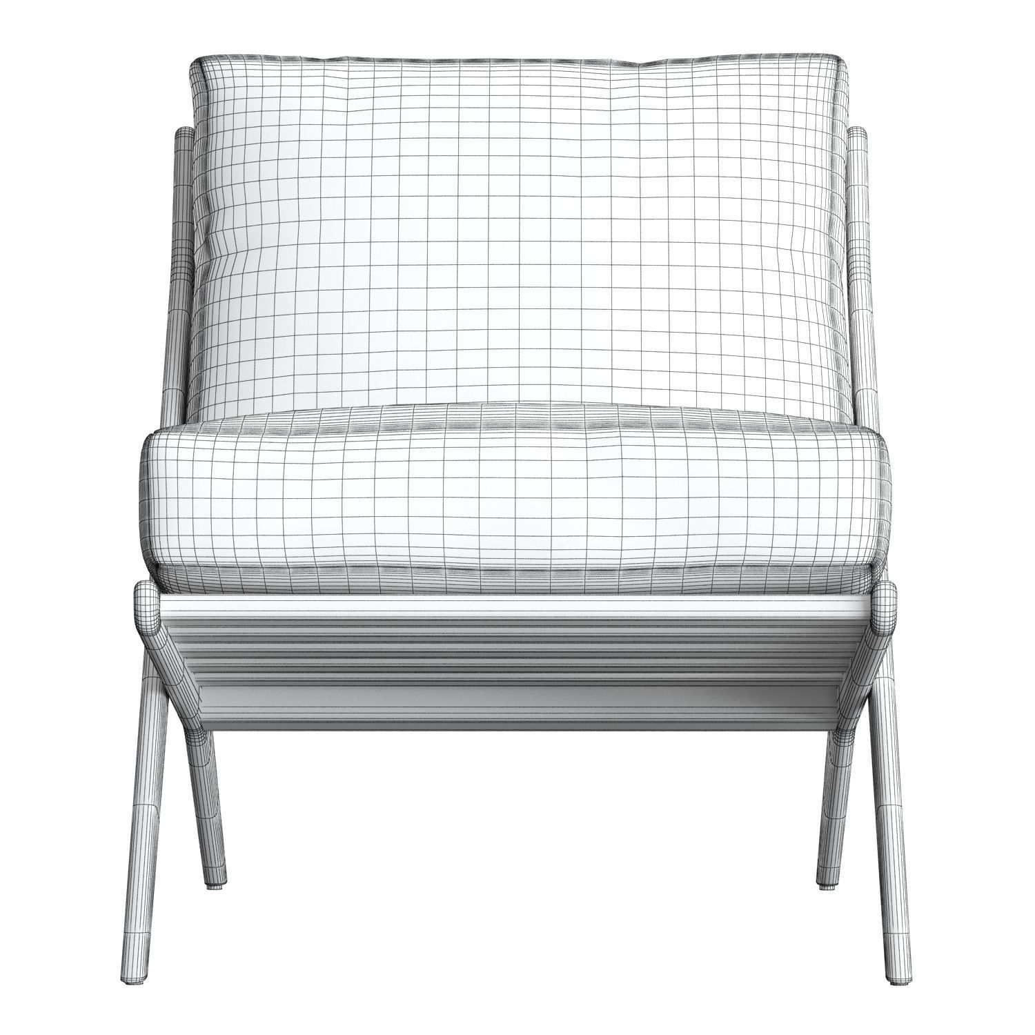 Crate and Barrel Pose Armchair 3D model_7