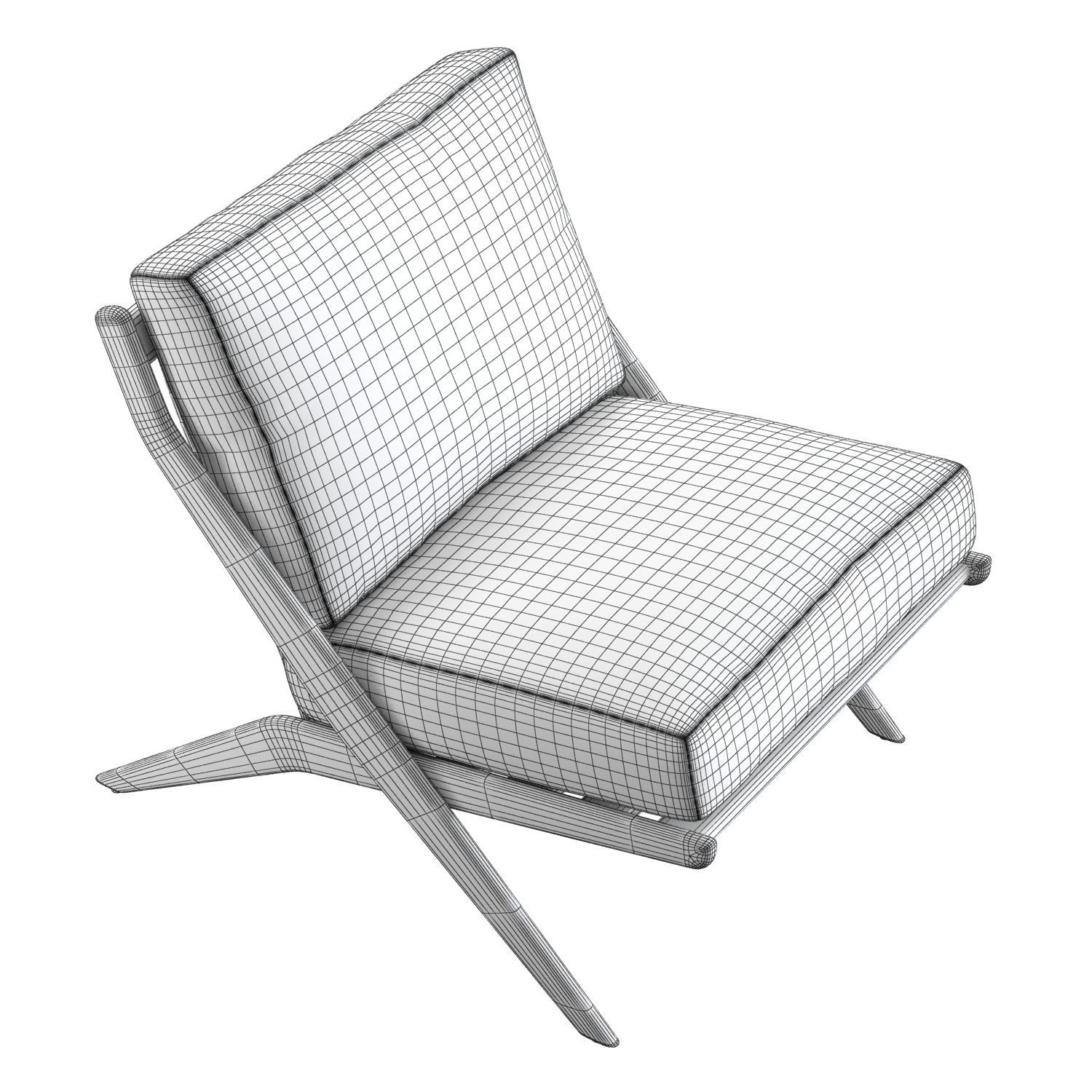 Crate and Barrel Pose Armchair 3D model_6