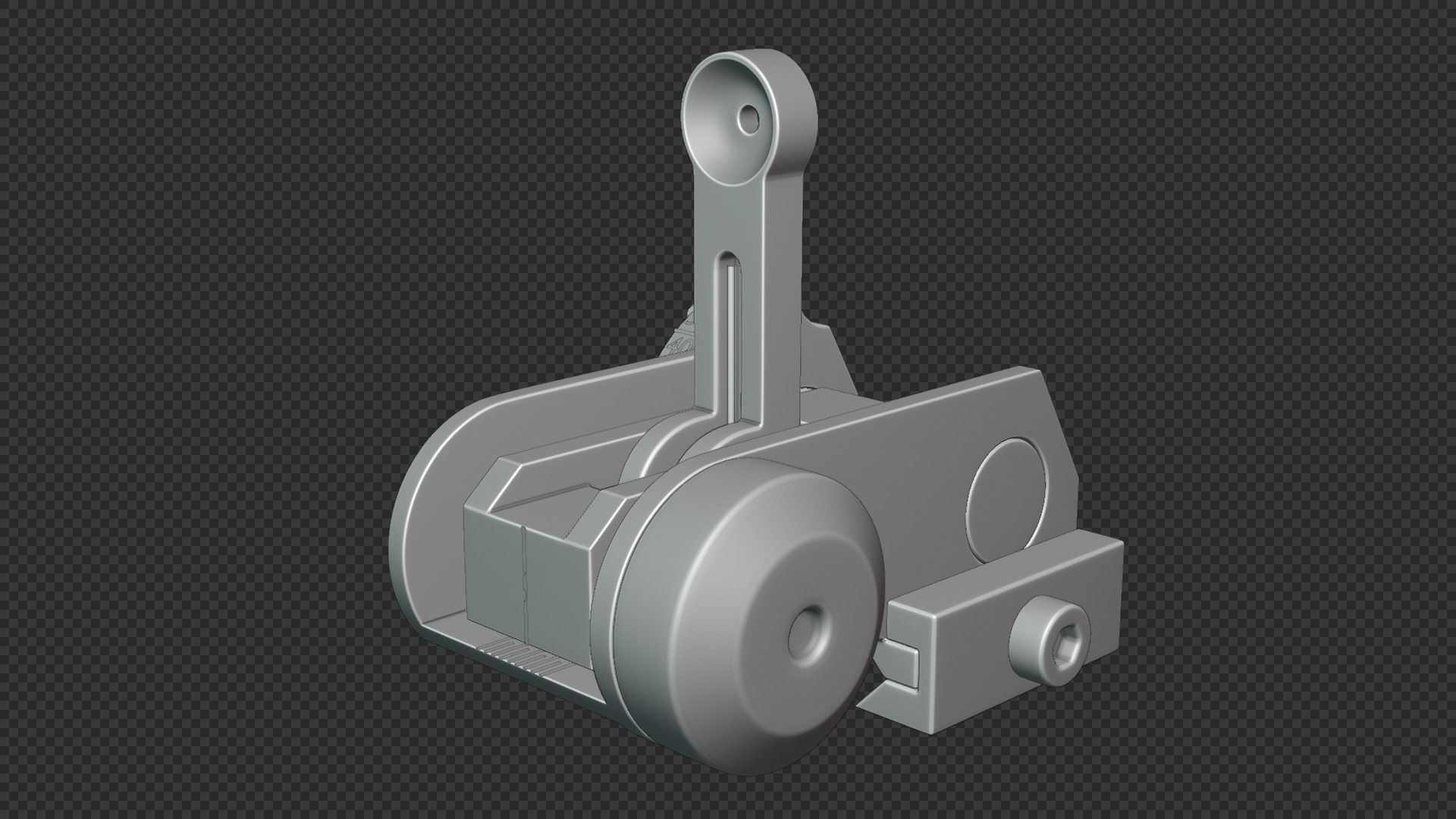 MATECH AR-15 USGI Rear Sight Low-poly 3D model_5