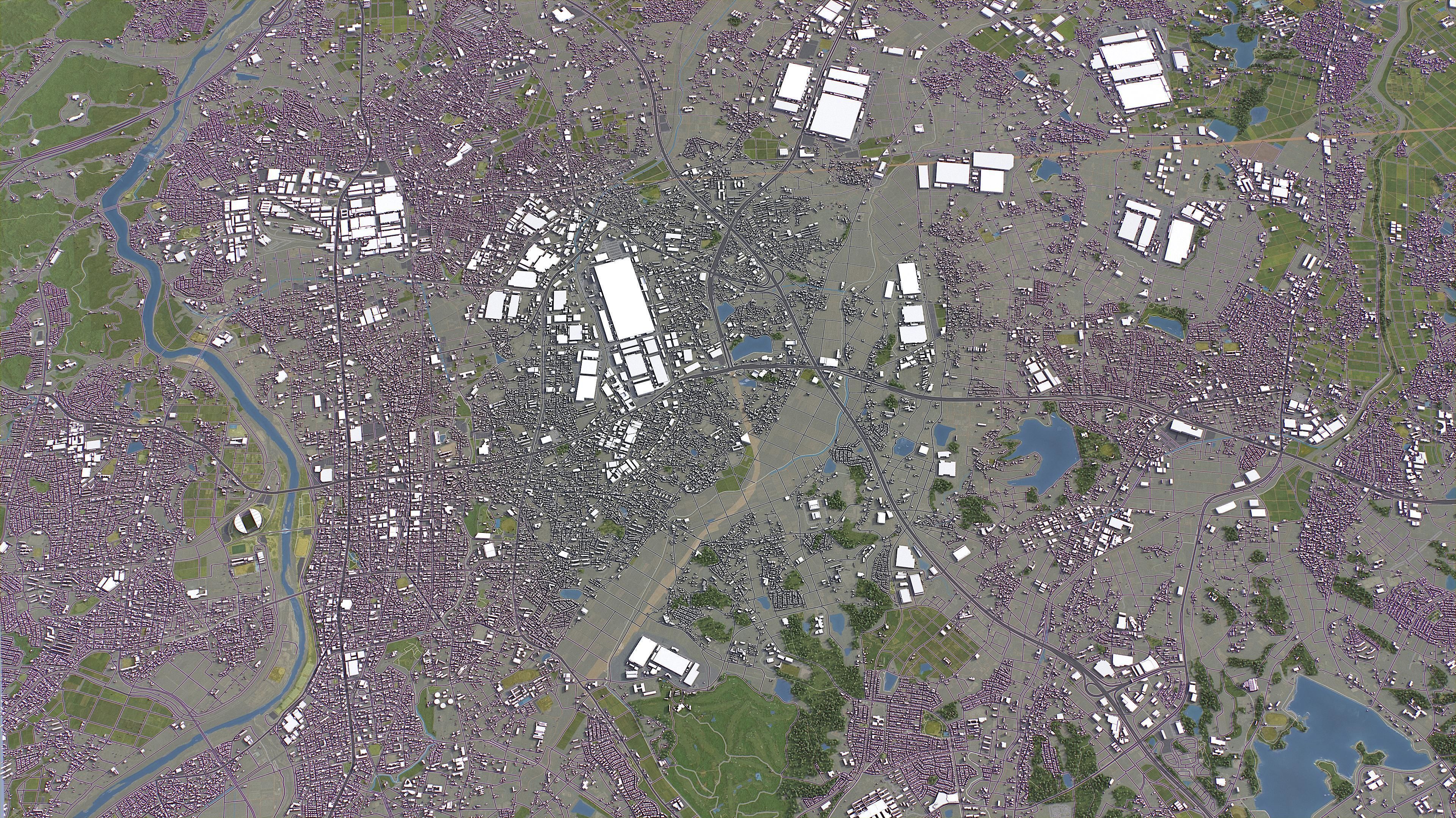 Toyota - 3D City Model Low-poly 3D model_8