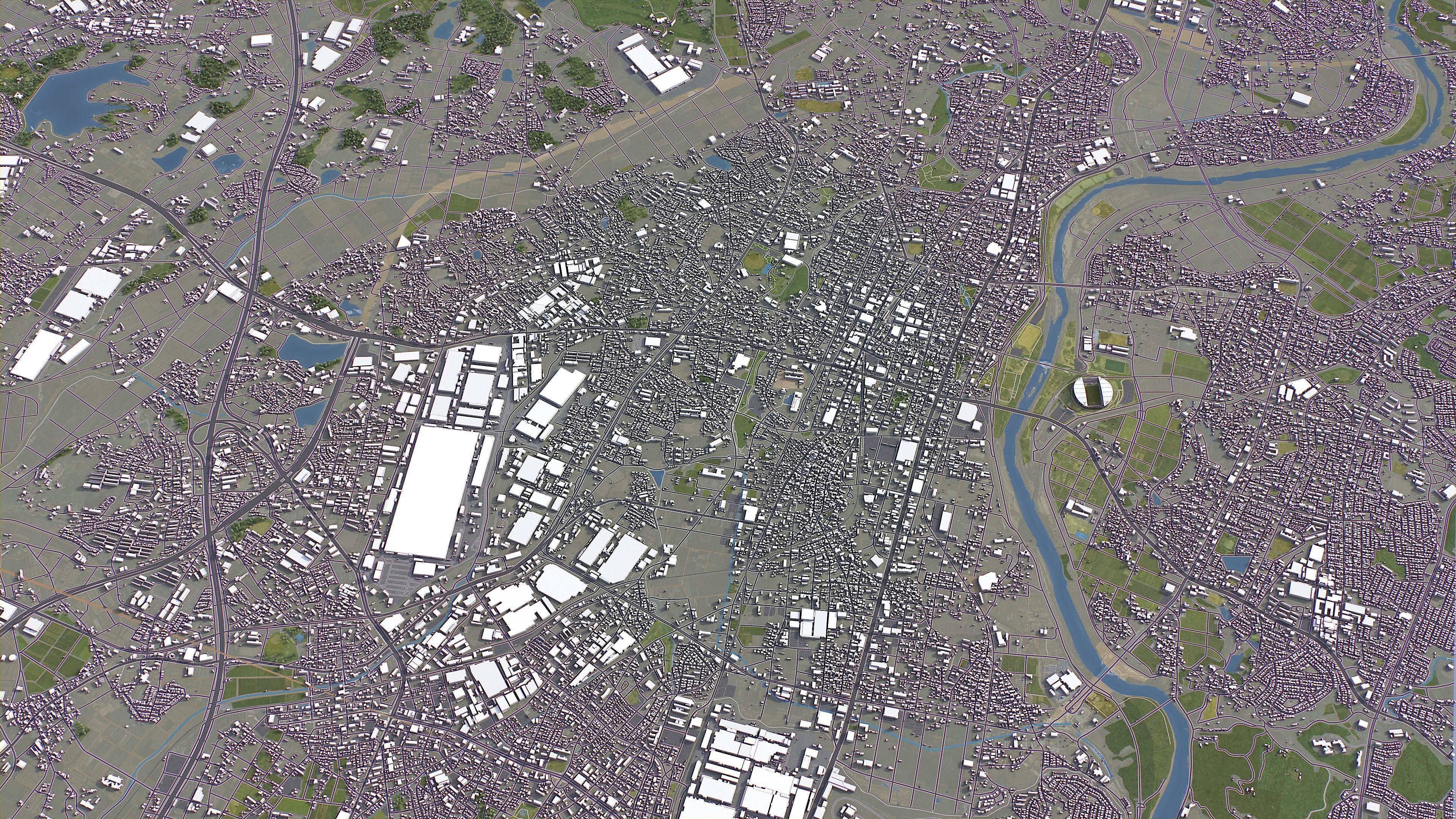 Toyota - 3D City Model Low-poly 3D model_6