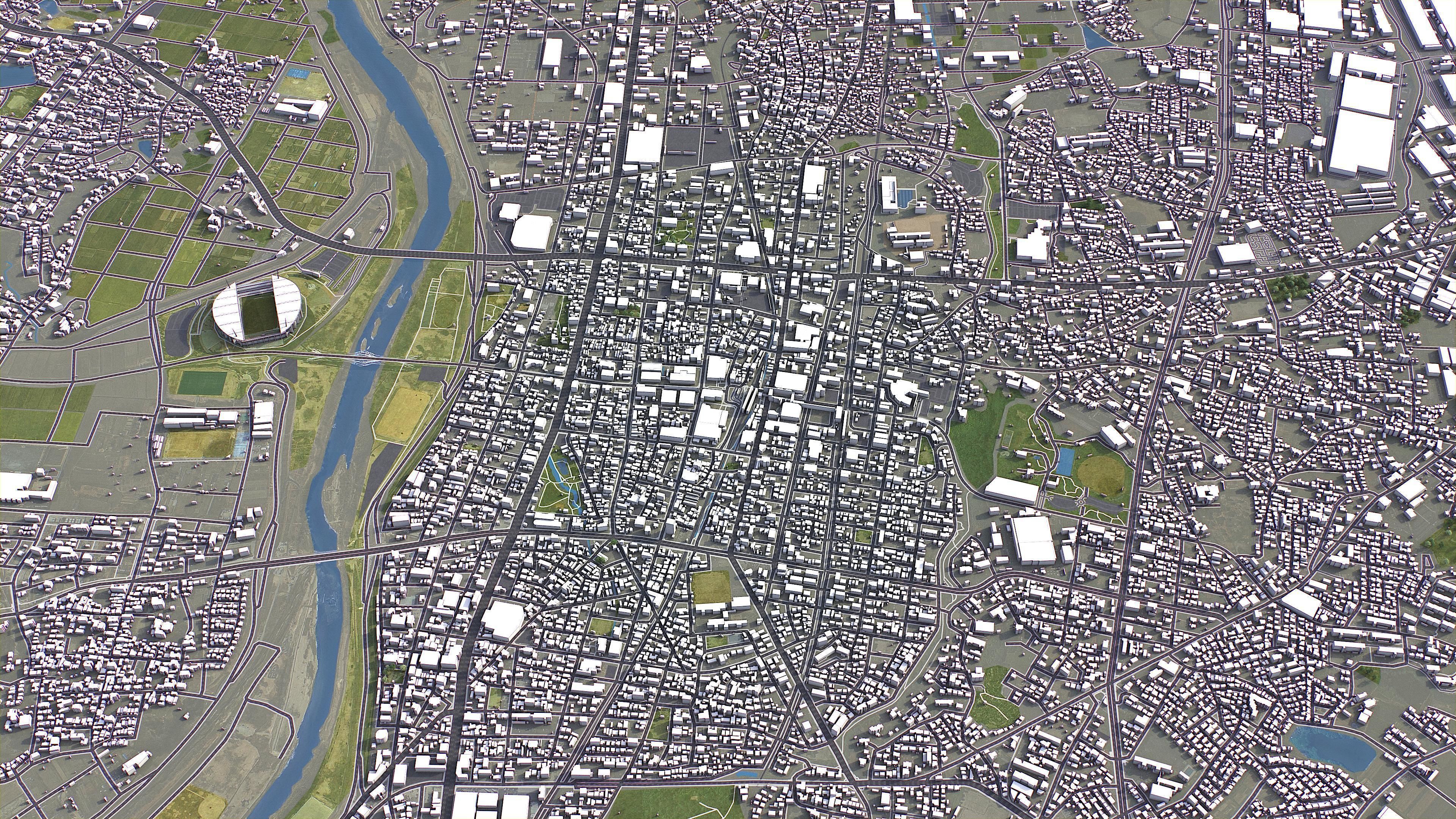 Toyota - 3D City Model Low-poly 3D model_3