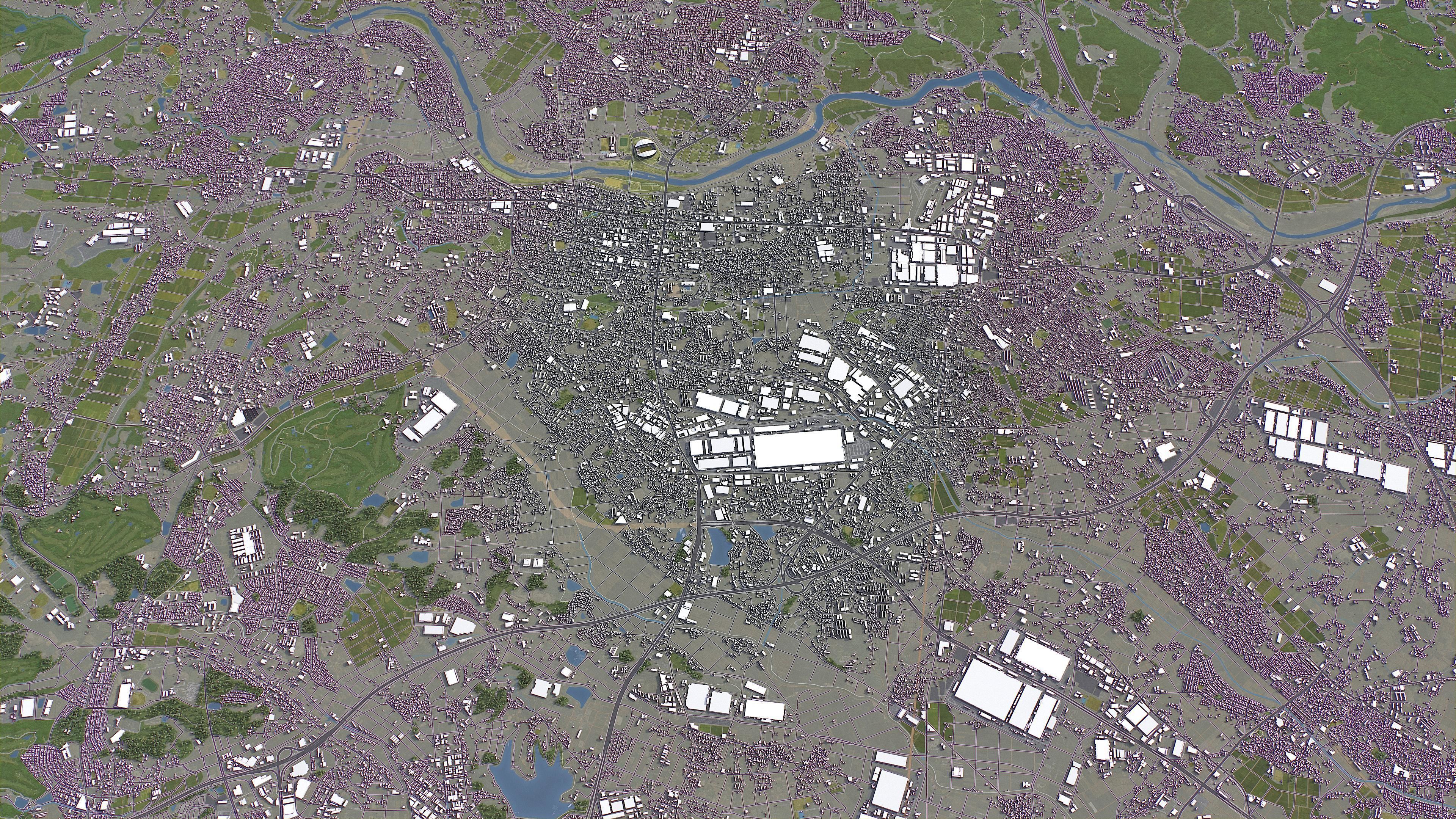 Toyota - 3D City Model Low-poly 3D model_7