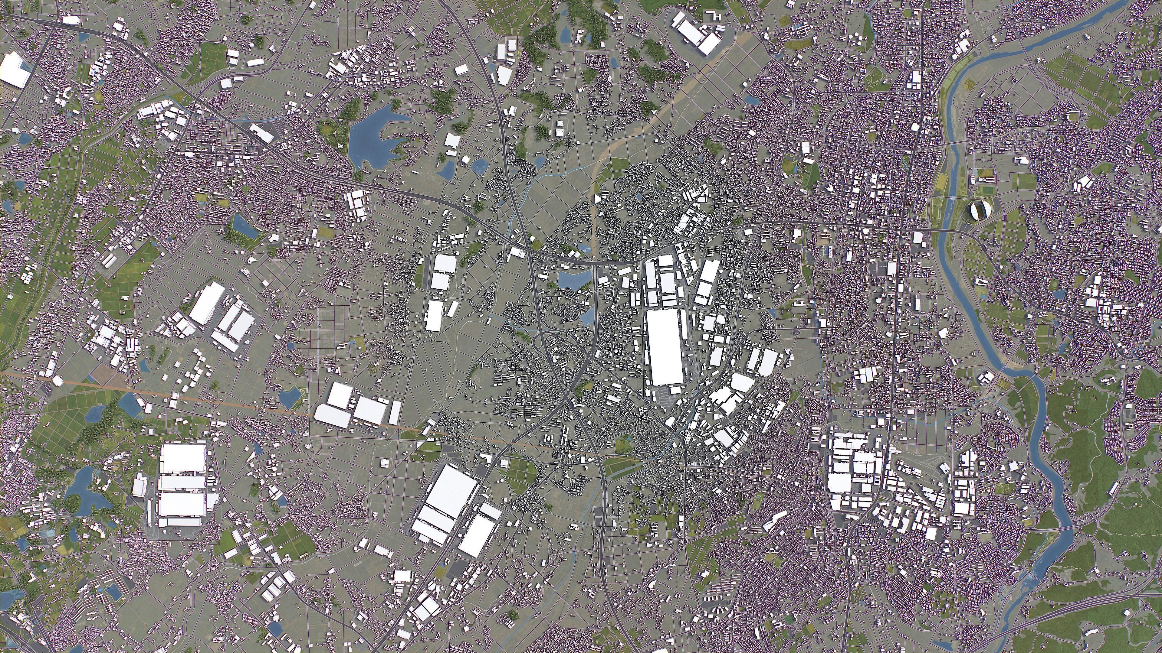 Toyota - 3D City Model Low-poly 3D model_10