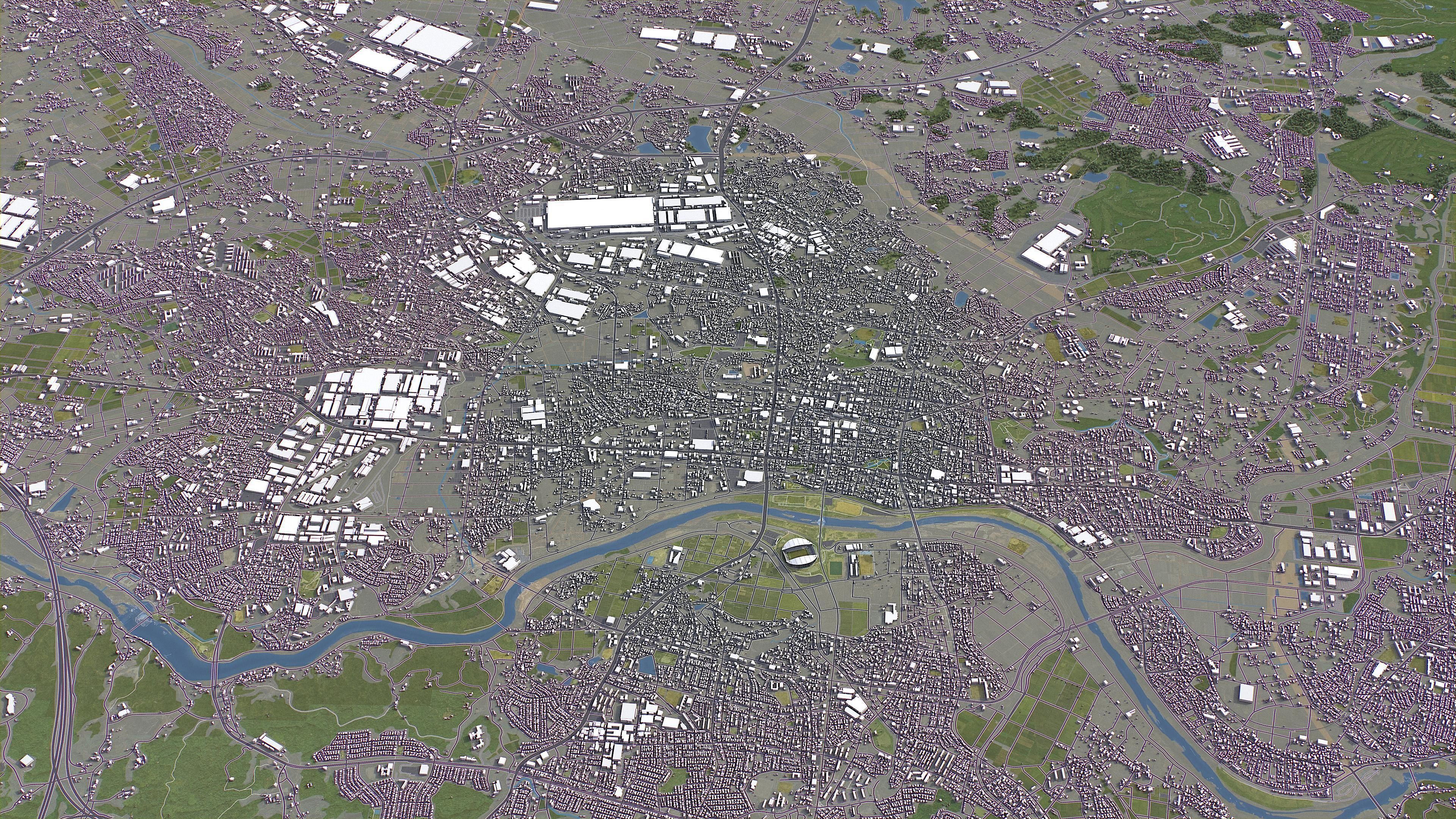 Toyota - 3D City Model Low-poly 3D model_9