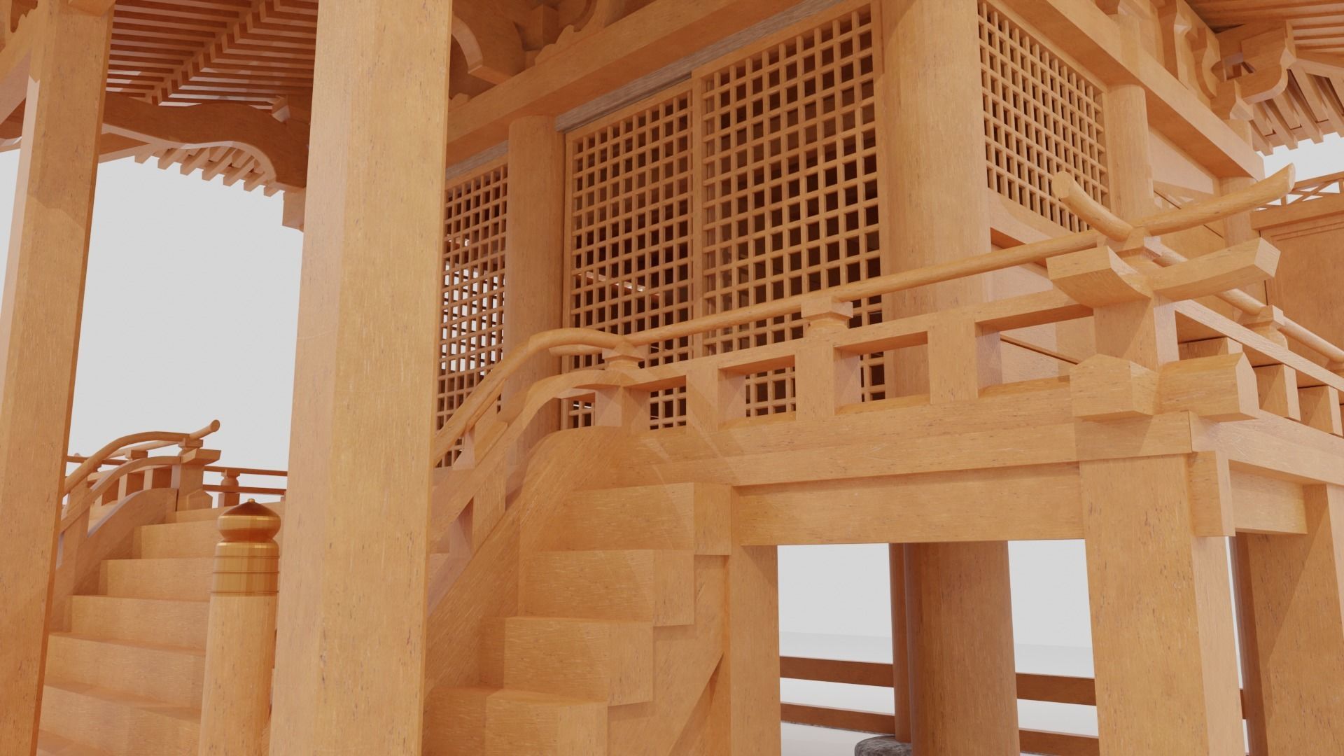 Kasuga shrine in Japan 3D model_3