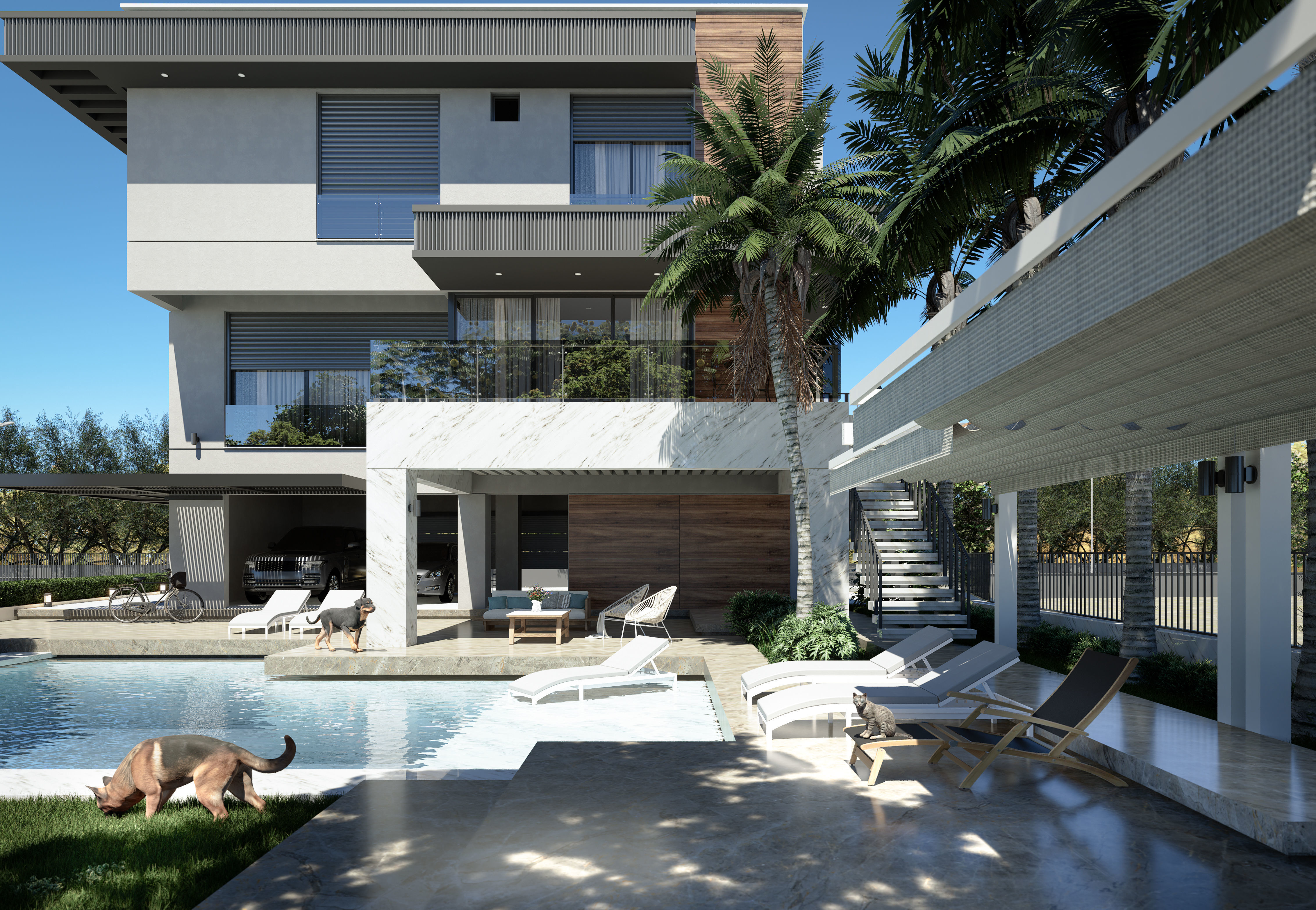 Modern Villa project 4  3D model_2
