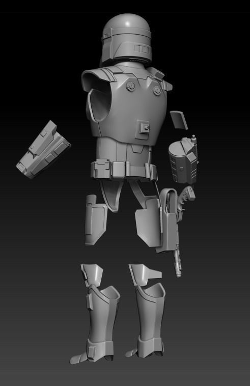 Imperial Super Commando One12 Scale armor 3d print stl files 3D print model_3