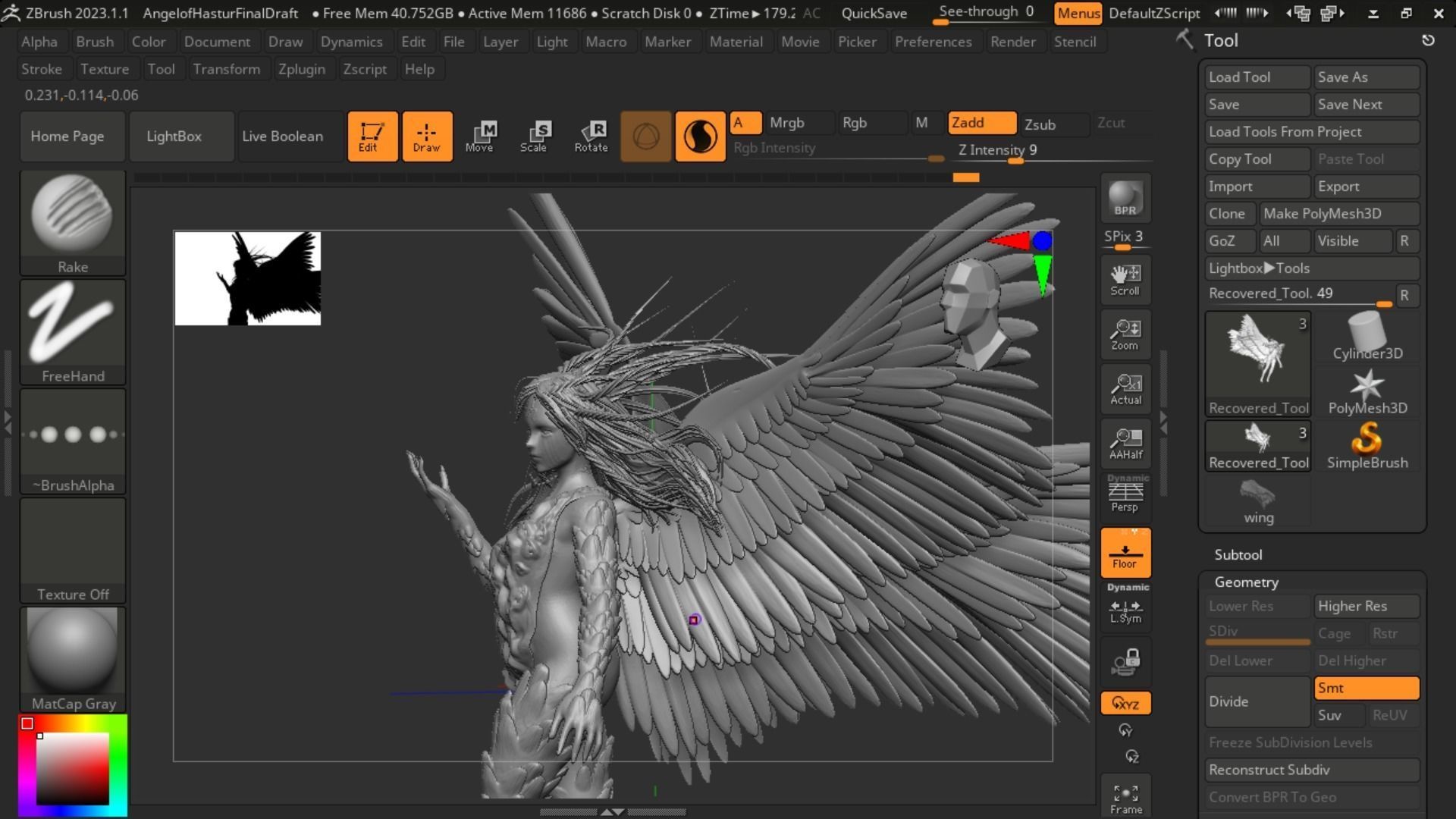 Angel of Hastur 3D print model_2