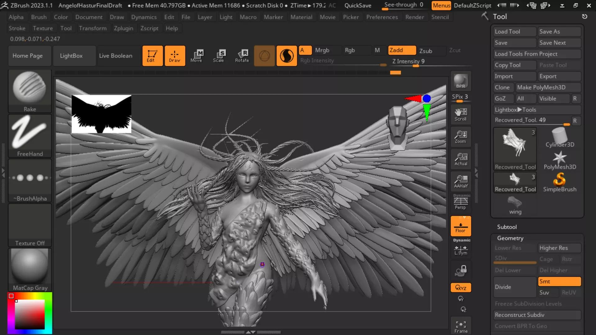 Angel of Hastur 3D print model_0