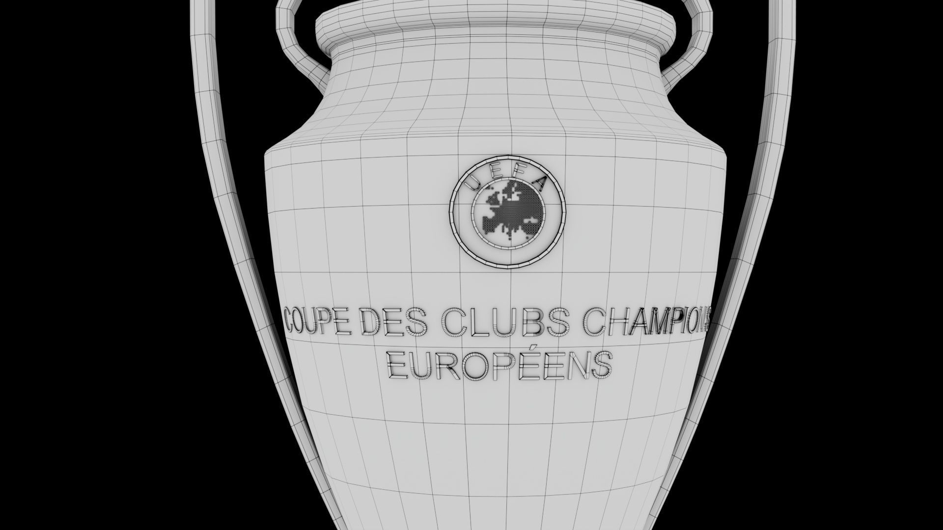 UEFA Champions League-UCL Trophy 3D model_7