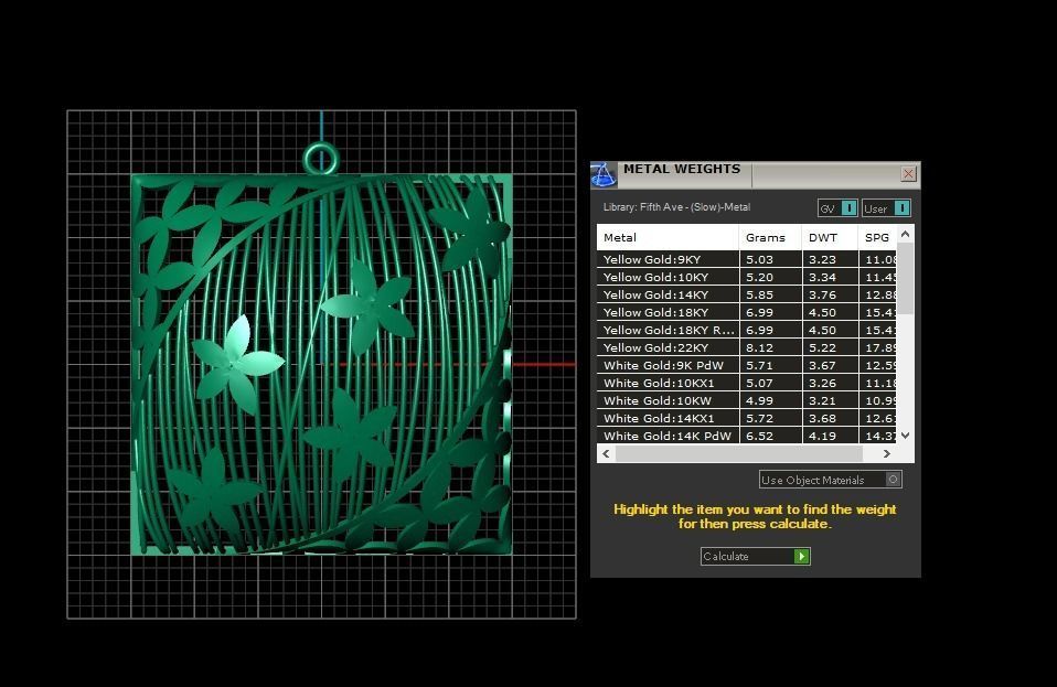 Pendant 442 3D print model_9