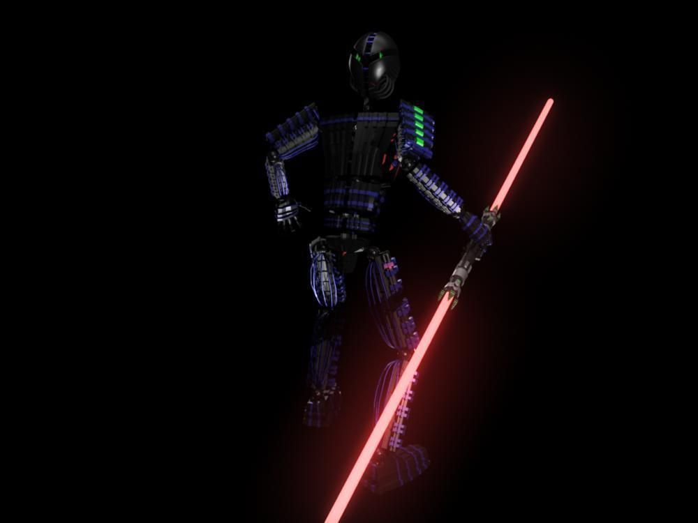 Star Wars Robot Jedi RIGGED 3D model_5