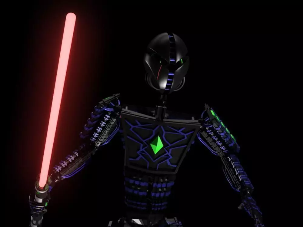 Star Wars Robot Jedi RIGGED 3D model_0