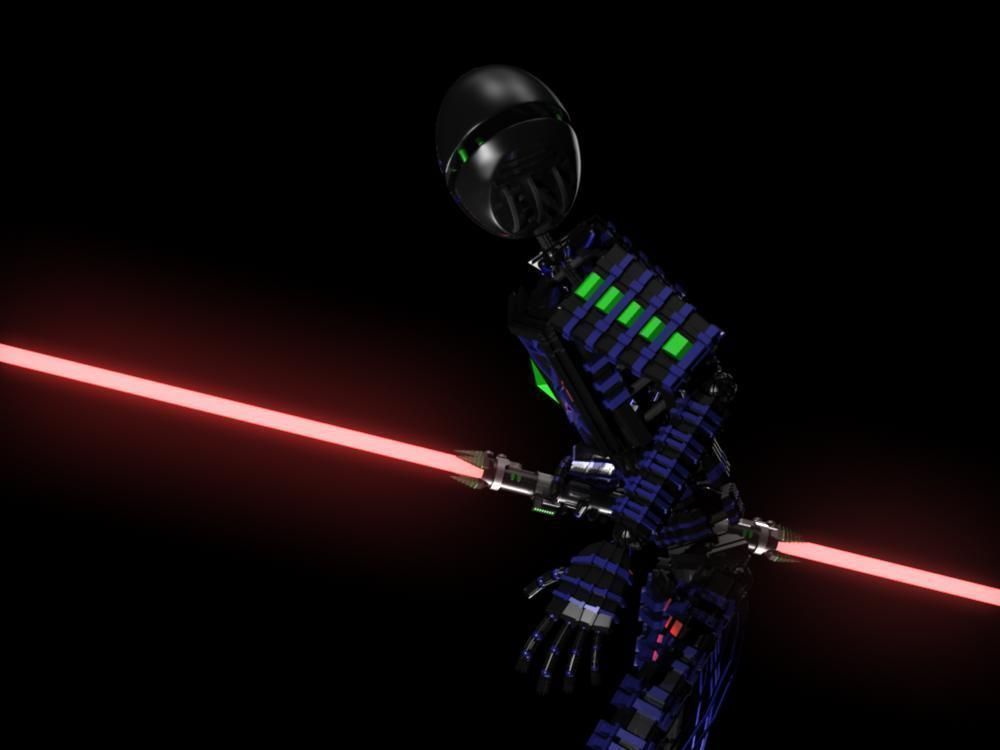 Star Wars Robot Jedi RIGGED 3D model_4