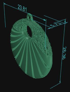 Pendant 432 3D print model_8