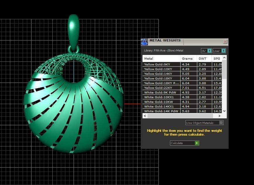 Pendant 432 3D print model_9